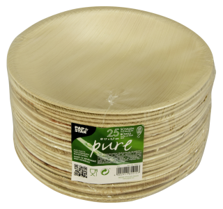 Pap Star Pure Schalen 300 ml PURE Natur Palmblatt rund...