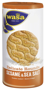 Wasa Delicate Tasty Round, Sesam & Sea Salt - 235 g Rolle