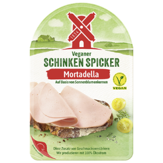 RUEGENWALDER MUEHLE Veganer Schinken Spicker Mortadella gekühlt - 80 g Packung