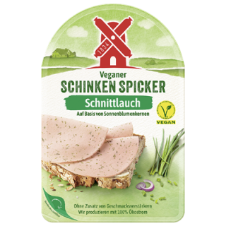 Rügenwalder Mühle Veganer Schinken Spicker Schnittlauch gekühlt - 80 g Packung