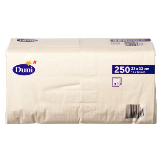 Servietten 3 Lagig 250 Stck 33x33 Champagner