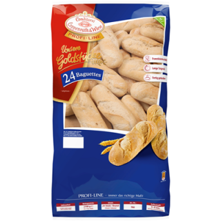 Coppenrath & Wiese Baguettes Unsere Goldstücke, tiefgefroren, vorgebacken, 24 Stück à 112,5 g - 2,7 kg Beutel