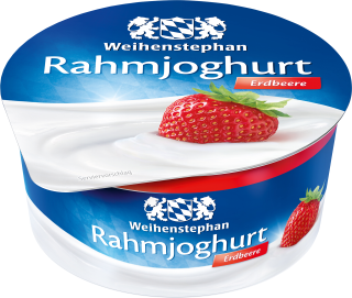 Weihenstephan Rahmjoghurt Erdbeere 10 % Fett im Milchanteil - 150 g Becher