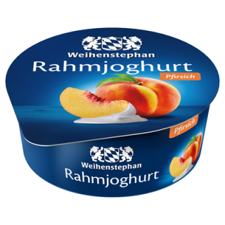 Weihenstephan Rahmjoghurt Pfirsich 10 % Fett im Milchanteil - 150 g Becher