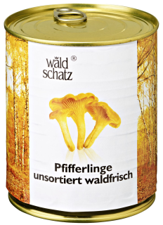 Waldschatz Pfifferlinge unsortiert Waldfrisch - 800 g Dose