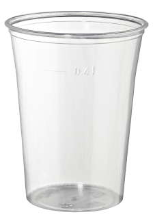 PapStar Trinkbecher klar 0.4L / 75Stück