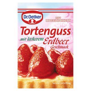 Dr. Oetker Tortenguss Erdbeer rot, 3 Stück á 36 g 108 g Beutel