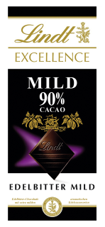 Lindt Excellence Schokoladentafel 100g - Mild 90% - 100 g Tafel