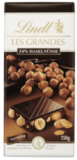 Lindt Les Grandes Tafel, Noisette Noir - 150 g Stück