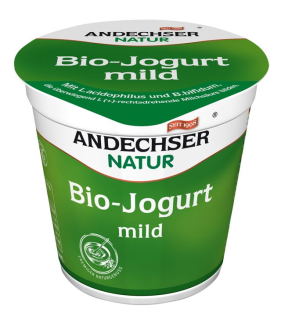 Andechser BIO Joghurt Natur mild 3,8 % Fett - 100 g Packung