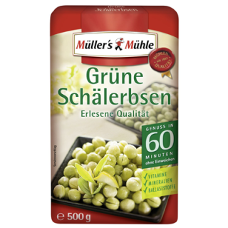 Müllers Mühle Grüne Erbsen ganz - 1 x 500 g Packung