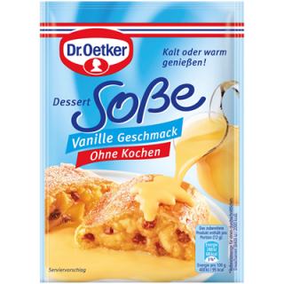 Dr. Oetker Dessert Soße ohne Kochen Vanille-Geschmack Soßenpulver - 1 x 39 g Beutel