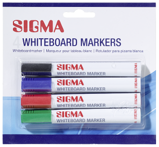 Sigma Whiteboardmarker Farbig sortiert - 4 Stück