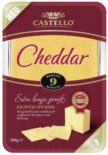 Castello Cheddar extra lange gereift - 140 g Packung