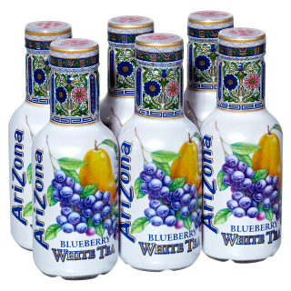 Arizona Blueberry White Tea - 6 x 0,50 l Flaschen