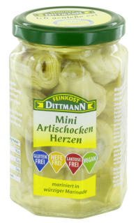 Feinkost Dittmann Mini Artischockenherzen - 275 g Tiegel