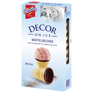 DeBeukelaer Decor on Ice Wafelbecher mit Schokogeschmack...