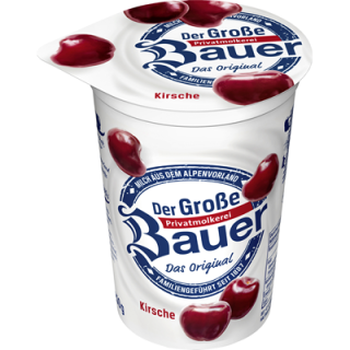 Bauer Fruchtjoghurt, 3,5 % Fett, Kirsche gekühlt - 250 g Becher