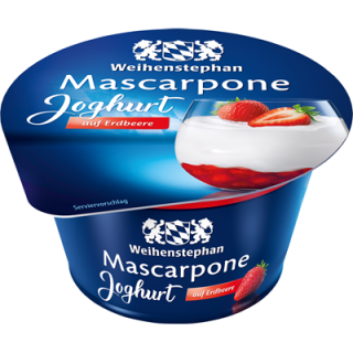 Weihenstephan Joghurt mit Mascarpone Erdbeere Fett - 150 g Becher