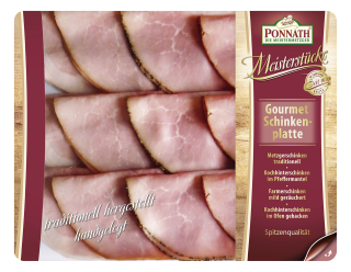 Ponnath Gourmet Schinkenplatte - 150 g Stück