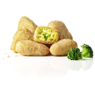 SALOMON FoodWorld Broccoli & Cheese Nuggets tiefgefroren,vegetarisch, ca. 48 - 53 Stück, vorgebacken, cremiger Käse & Broccoli in knusprigem Backteig 1 kg Beutel