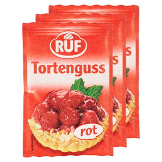 Ruf Tortenguss rot, 3 Stück á 12 g 36 g