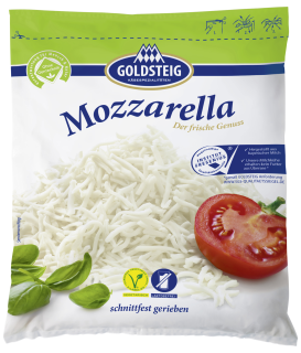Goldsteig Mozzarella gerieben - 10 x 200 g Stücke