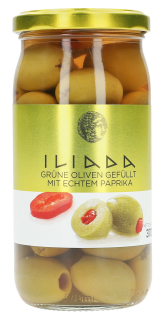 Iljada Grüne Oliven gefüllt mit Paprika - 370...