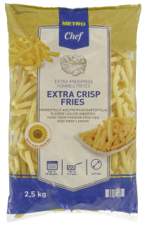 METRO Chef Extra Crisp Fries gefroren - 2,50 kg Beutel