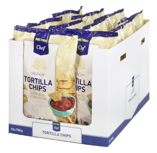 METRO Chef Tortilla Chips Cheese - 10 x 750 g Beutel
