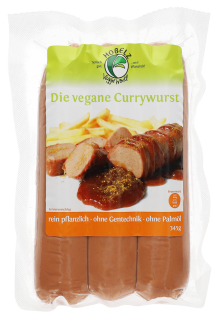 Hobelz Veggie Vegane Currywurst gekühlt 3 Stück - 345 g Stück