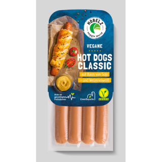 Hobelz Veggie Vegane Hot Dogs Classic gekühlt 4 Stück - 200 g Stück