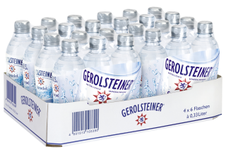 Gerolsteiner Sprudel Natürliches Mineralwasser  - 24 x 0,33 l Flaschen