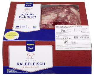 METRO Chef Kalbsbäckchen tiefgefroren, entfettet, 3 Stück à ca. 900 g, vak.-verpackt - je kg