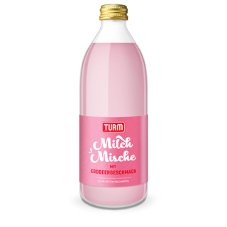 TURM Drink mit Erdbeergeschmack 0,1 % Fett - 500 ml Flasche
