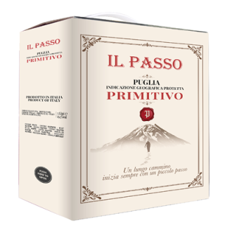 Il Passo Passo Puglia Primitivo  Rotwein trocken - 5,00 l Packung