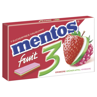 Mentos Kaugummi 3 Streifen - 12 x 33 g Stücke