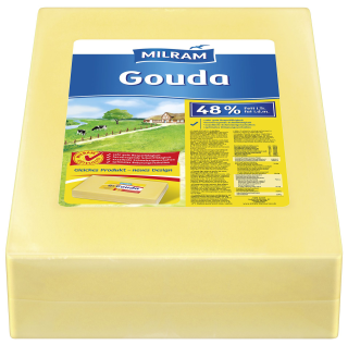 Milram Gouda 48 % Block 15 kg je kg