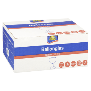 aro Ballonglas 0,2 l geeicht - 12 Stück