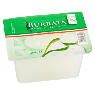 Burrata Pasta Filata Käse gefüllt mit zartem Frischkäse und Molkensahne, 62 % Fett - 250 g Stück
