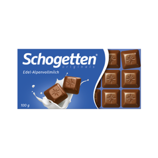 Schogetten Tafelschokolade Edel-Alpenvollmilch - 1 x 100...