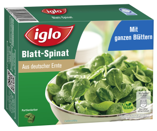 Iglo Blatt-Spinat portionierbar tiefgefroren - 500 g...