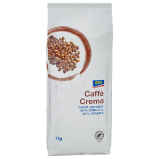 aro Kaffee Crema Bohnen - 1 x 1 kg Beutel