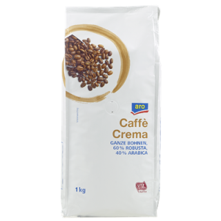 aro Kaffee Crema Bohnen - 1 x 1 kg Beutel