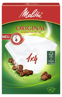Melitta Filtertüten Aroma Weiß 1 x 4 - 80 Stück Packung