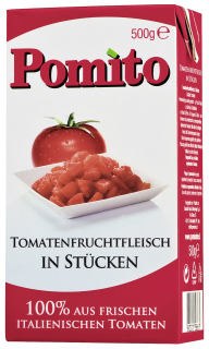 Pomito Tomatenfruchtfleisch in Stücken  - 500 g Faltschachtel