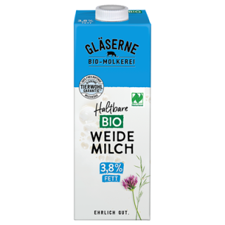 Gläserne Molkerei Bio H-Weidemilch 3,8 % Fett - 1,00 l Faltschachtel