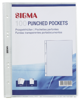 Sigma Prospekthüllen A5 - 100 Stück