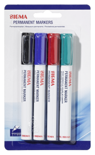 Sigma Permanent Marker Sortiert 4er