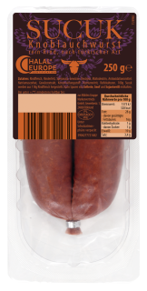 Zur Mühlengruppe Sucuk Knoblauchwurst im Ring - 250 g Packung